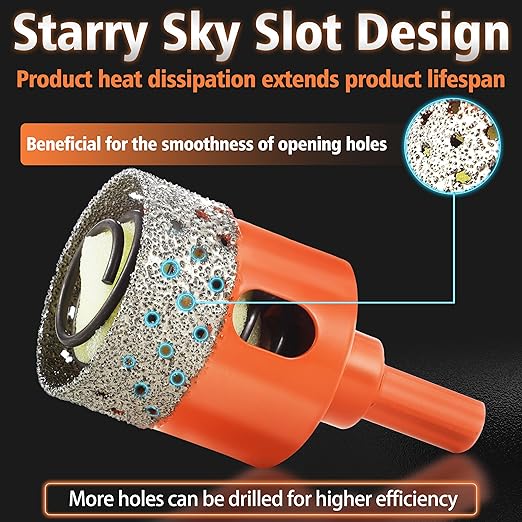 Diamond Hole Saw Kit for Tile, Ceramic, Granite, Marble and More Drilling - ZNXIMER 11pcs Tile Hole Saw Kit (6/8/10/20/25/28/32/35/45/50/65MM)