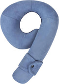 Kids Travel Neck Pillow, Toddler Travel Pillow for Car & Airplane and Head & Chin Support, Comfortably Travel Neck Pillow for Road Trip Sleeping, Gifts for Toddler/Child/Kids (Light Blue & Dark Blue)