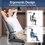 Lumbar Support Pillow for Office Chair, Back Support Pillow with Memory Foam, Relieves Back Pain, Removable Washable Cover & Adjustable Strap, for Car/Gaming Chair,Gift-Grey