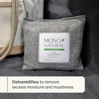 Moso Natural Charcoal Odor Absorber for Cars (2 Pack) 300g Bamboo Charcoal Air Purifying Bag, Unscented Odor Eliminator, Lasts Up to 2 Years, HGTV Editors’ Pick