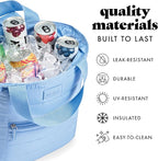Fit & Fresh Mari Cooler Backpack for Women, Insulated Leakproof Soft Cooler Bag (12 Can), Lunch Tote, Beach Cooler, Lightweight Travel Picnic Tote, Cornflower