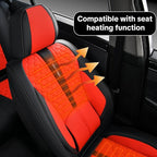 Red Car Seat Covers for Ford Bronco Sport 2021-2025 Car Seat Cover, Premium Leather, 5 Seats Full Set, Waterproof, with Lumbar Support, Protect and Upgrade Seats