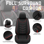 CTDS Car Seat Covers for Toyota RAV4 2000-2026, Stylish Sport Seat Cover, Premium Nappa Leather Car Seat Cover. Automobile Seat Covers Sets.(Standard 2 Seats/Black)