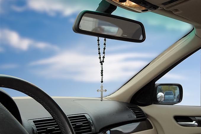 American Covers inc Blessed by Refresh Your Car! E300858200 Metal Cross, Moonlit Grove