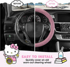 Hello Kitty Steering Wheel Cover, Official Sanrio Car Steering Wheel Cover with Easy Clip-on Car Air Freshener – Cute and Long-Lasting Hello Kitty Air Freshener for Car, Odor Eliminator, Fun Scents