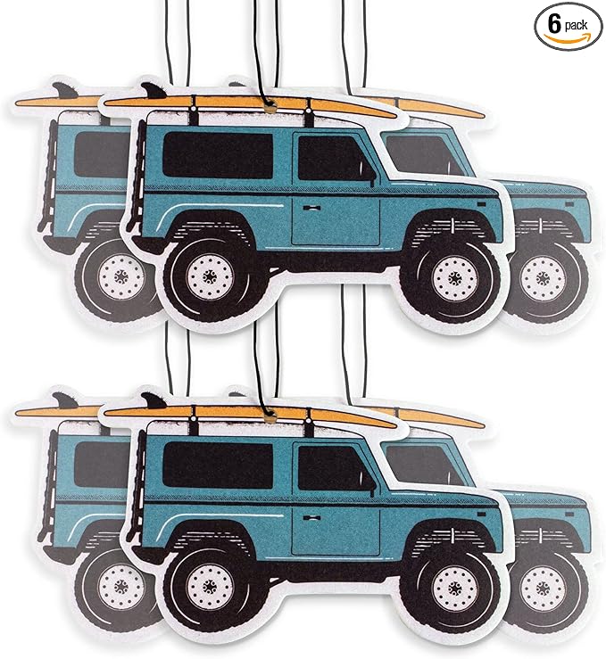 Defender and Bronco like design Car Air Freshener 6 Pack Scented With Premium Oils (6 Pack)