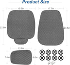 2 Pack Linen Front Car Seat Covers for Cars, Breathable Linen Car Seat Protector Fit Four Seasons, Non-Slip Car Seat Pad for Most Vehicles (2Pack Dark Grey)