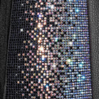 CAR PASS Bling Diamond Leather Car Seat Covers Full Seats Interior Sets, Waterproof Shining Glitter Sparkly Crystal Universal Armrest Automotive Truck SUV Cute Women Girl, Black Multicolor Rhinestone