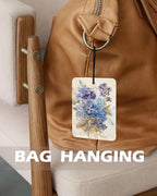Vintage Purple Floral Cologne Car Air Freshener 4 Pcs, Rustic Hydrangea Violet Campanula Hanging Air Freshener for Cars Bathroom Dorm Books Decor, Cute Flower Accessories Gifts for Women Girls