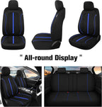 Breathable Premium Car Seat Covers Front Set，3D Air-Mesh Seat Covers for Cars，Comfortable Safety Airbag Compatible，Universal for Most Cars Sedan Truck SUV(Black/Blue)
