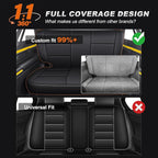 AOMSAZTO Custom Fit Seat Covers for Jeep Wrangler 1997 1998 1999 2000 2001 2002 Waterproof Car Seat Covers Full Set Black