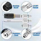 JOEJET M5 Twist Nozzle, Shooter Tip for Pressure Washer, 1/4'' Quick Connet, 3-7GPM