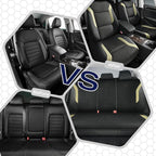 Skechers Memory Foam Car Seat Covers, Air Cool Mesh Thick Seat Covers, Car Seat Full Sets Airbag Compatible, Automotive Comfort Protection for Most Cars,Vans,Trucks, SUVs,Beige