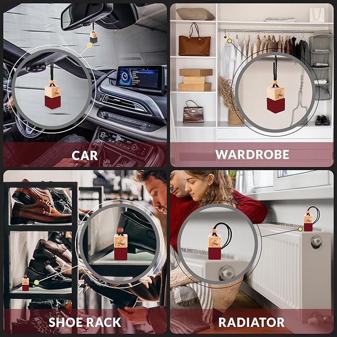 Car Freshener Scent For Women Inspired | B.accarat Car Air Freshener With Floral Amber Jasmine Saffron Clean Musk | Long-Lasting Perfume Style Automotive Fragrance Oil Diffuser | Carat Rouge by Perfa