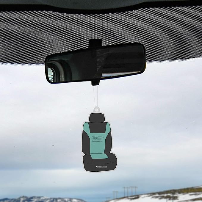 FH Group Car Hanging Air Freshener-Mini Seat Cover Design, Hudson Mist Scent- Long lasting for Auto, Home or Office-5 Pieces