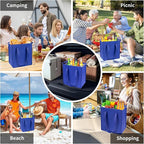 Insulated Grocery Bags with Zippered top Frozen Food Shopping Groceries Travel Insulated Tote Cooler Thermal Bags