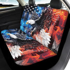 KEIAHUAN American Flag Bald Eagle Car Seat Covers Full Set Auto Front Seat Cushion Rear Split Bench Seat Pads Breathable & Washable Fit Most Cars, Trucks, SUV or Vans