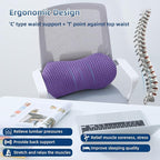 Lumbar Pillow, Memory Foam Lumbar Support Pillow for Office Chair and Car Seat, Ergonomic Streamline Back Pillow for Lower Back Pain Relief, Back Support Pillow for Sitting, Driving, Traveling