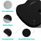 FORTEM Seat Cushion, Office Chair Cushion, Desk Chair Memory Foam, Sciatica Coccyx Tailbone Pain Relief, Pressure Relief, Sitting Pad, for Long Gaming & Sitting, Washable Cover, Non Slip