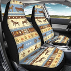 Car Seat Covers 2 Pcs Front Seats Only Interior Covers Fashion Auto Interior for Car Sedan Auto Truck SUV Easy to Install（Aztec Cowboy Print 83）