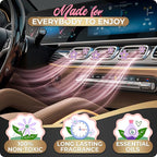 Automotive Colorful Car Decoration - Air Vent & AC Outlet Clips - Air Freshener & Interior Car Decor for Girls & Women (Purple, Lavender, Eucalyptus, Jasmin)