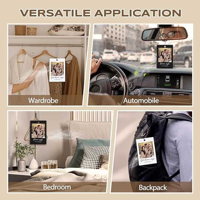 Custom Air Fresheners with Picture, Personalized Air Freshener for Cars, Customized Photo Gift with Scents for Family and Lovers