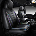 CAR PASS Nappa Leather Seat Covers Front Seats Only, Waterproof Faux Leather car Seat Cover 2 Piece Cushions Protector Universal Fit for SUV Truck Automotive Vehicle, Chameleon Iridescent Reflective
