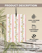 Christian Preppy Pink Cologne Car Air Freshener 4 Pcs, Coquette Pink Bow Cherry Floral Bible Verse Hanging Air Freshener for Cars Bathroom Dorm Books Decor, Cute Accessories Gifts for Women