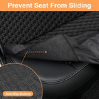 Mancro Dog Hammock for Car, 2025 Upgraded 600D Heavy Duty Waterproof & Scratch-Resistant Dog Car Seat Cover, Back Seat Pet Cover for Dogs with Sedan, Trucks and SUVs, Standard, All Black