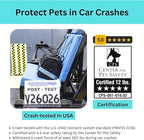 Crash-Tested Dog Car Carrier (Test with FMVSS 213b - 5 Star Safety Rated by CPS) | 2-in-1 Small Pet Car Seat, Expandable Cat Carrier Soft | Lab-Tested Dog Travel Bag for Safe Travel |