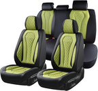 Coverado Seat Covers, Car Seat Covers Full Set, Green Car Seat Cover, Car Seat Cushion Waterproof, Luxury Auto Seat Covers, Seat Cover Car Seat Protector Fit for Most Cars