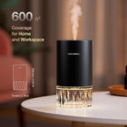 Airversa Waterless Essential Oil Diffuser Starter Kit with 2x30mL Hotel Scent Fragrance Oil for Home Room Desk Car, Battery Operated Scent Air Freshener Diffuser, 100mL Capacity, RD1 Kit Black