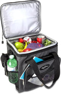 Koolatron Electric Portable Cooler Plug in 12V Car Cooler Bag, 14 qt (13 L) Black/Gray Soft-Sided No Ice Thermo Electric Portable Fridge for Camping, Adjustable Shoulder StrapTravel Road Trips.
