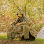 Poncho Liner Hoodie with Pocket Insulated Military Sleeping Bag Waterproof for Outdoor Camping Travel Survival Hunting Car Emergency
