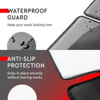 Helteko Car Seat Protector - 2 Pack Seat Mat for Under Child Booster Carseat, Seat Cover Protector from Waterproof & Stain Resistant Thickest Padding Material for Leather and Fabric Seats, Gray