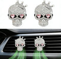 Gothic Skull Car Air Freshener Vent Clips with 2 Pads, Halloween Scented Car Accessories for Men Women, Automotive Interior Decor and Cool Car Fresheners for Men， Spooky Gift Idea-A9