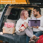 Aotto Portable Electric Lunch Box Food Heater, 12V/24V/110V 3-in-1 Car Food Warmer Heated Lunch Box for Adults, Cook, Reheat & Keep Meals Warm for Car, Truck, Travel, Work, Home - Purple