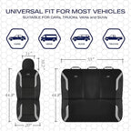 Skechers Memory Foam Car Seat Covers, Air Cool Mesh Thick Seat Covers, Car Seat Full Sets, Airbag Compatible, Automotive Comfort Protection for Most Cars,Vans,Trucks, SUVs,Grey