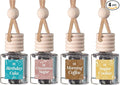 CE Craft Hanging Car Air Freshener – Fragrance Oil Diffuser with Essential Oils – Long-Lasting Aromatherapy Scents for Automobiles – 4 Pack, Bakery