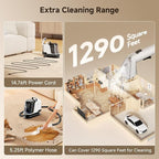 uwant Portable Carpet and Upholstery for Deep Cleaner, 18Kpa Carpet Cleaner Machine for Cars, Pets with Cleaning Tool and Self Cleaning Set of 1 for Spot, Rug, Couch