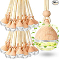Rtteri 50 Pcs Car Air Fresheners Diffuser for Essential Oil Empty Hanging Bottle Glass Bottles Refillable Perfume Pendant Aromatherapy Fragrance Ornament Decor(Simple Style)