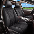 Seat Covers Full Set for Nissan Rogue 2010-2025 2026: Breathable Perforated Leather Car Seat Cover (Black)