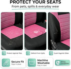 FH Group Automotive Car Seat Covers Front Set Premium 3D Air Mesh Front Seat Covers, Airbag Compatible Universal Fit Interior Accessories for Cars Trucks and SUVs - Pink