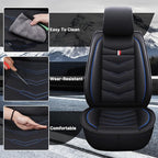 Car Seat Cover 2 Seats for Chevrolet Camaro 2000-2024, Durable Wear Resistant Waterproof Vehicle Cushion Covers, Breathable No Odor Premium Leather Vehicle Seat Covers.(Standard,Black Blue)