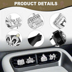 4PCS Bling Air Freshener Vent Clip, Crystal Rhinestone Heels Bag Crown Perfume Bottle Dashboard Air Vent Trim Clips, Cars Accessories Interior Decor (Sliver)