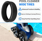 Pool Cleaner Replacment Tires, 48-232 Wide Tires Compatible with Zodiac Polaris P39 480 3900 Pressure Side Pool Cleaner, Pool System Wide Tire Replacement Rubber Wheels on Pool Cleaner, 3Pcs