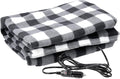Heated Car Blanket - 12V Electric Travel Blanket for Car, Truck, SUV or RV - Portable Heated Throw for Road Trips, Camping or Winter Emergency Kit for Cold Weather Travel by Stalwart (Black Plaid)