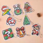 Pounchi Pixel Cartoon Game Car Air Freshener Cards (8 Pack Refreshing Ice Scent) Video Game Accessories for Car Interior Hanging Gift Rearview Pendant Supplies