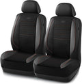Skechers Air-Cooled Memory Foam Seat Covers,Mesh Thick Car Seat Covers,Piping Leather Car Seat Covers Front Seats,Airbag Compatible,Automotive Comfort Universal FitMost Cars,Vans,Truck,SUV,Brown