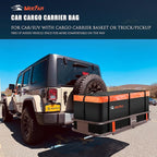Car Roof Top Rooftop Cargo Carrier Bag cu ft Cubic feet Waterproof for All Cars with/Without Rack, Includes Anti-Slip Mat, 10 Reinforced Straps, 6 Door Hooks, Luggage Lock (20 Cubic Feet Hitch)